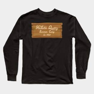 Wooden Hackett's Quarry Summer Camp Sign Long Sleeve T-Shirt